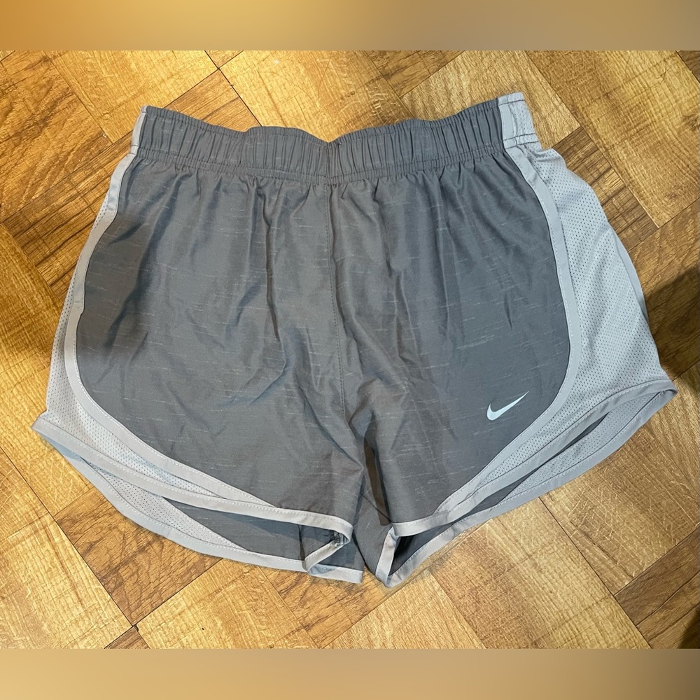 Grey Nike Dri-Fit short.